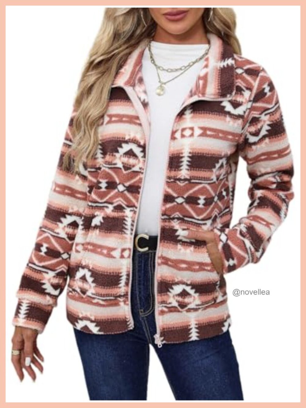 Women's Fleece Full Zip Jacket Warm Sherpa Winter Coat